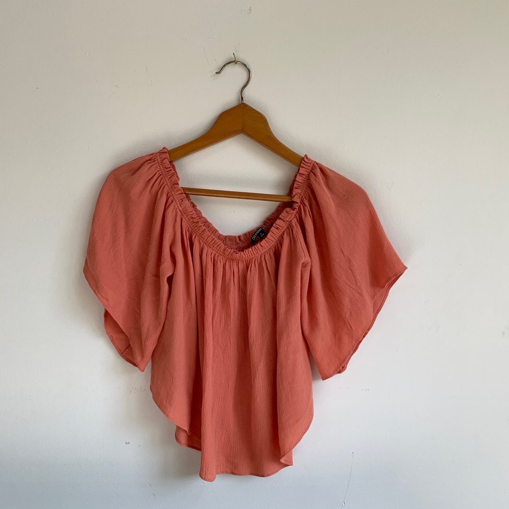 Gianni Bini Cropped Terracotta Top